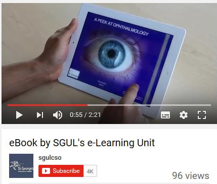 Students's ebook example eLearning Unit SGUL